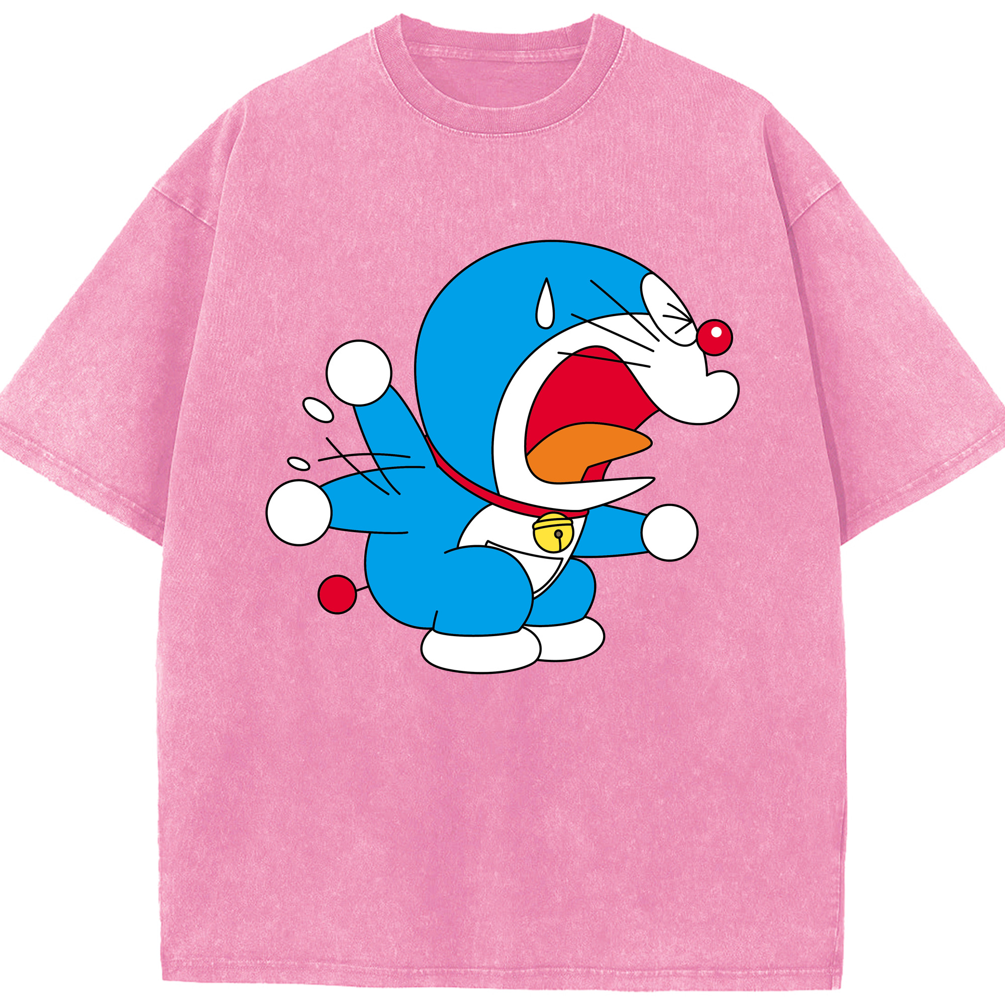 （画像用） ドラえもん Doraemon 綿100% ヴィンテージ風 半袖Tシャツ（フロントプリント）